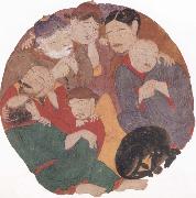 unknow artist The Seven Sleepers in the cave of Ephesus with their dog oil painting picture wholesale